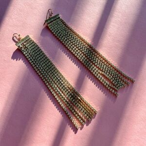 Fringe Rhinestone Earrings